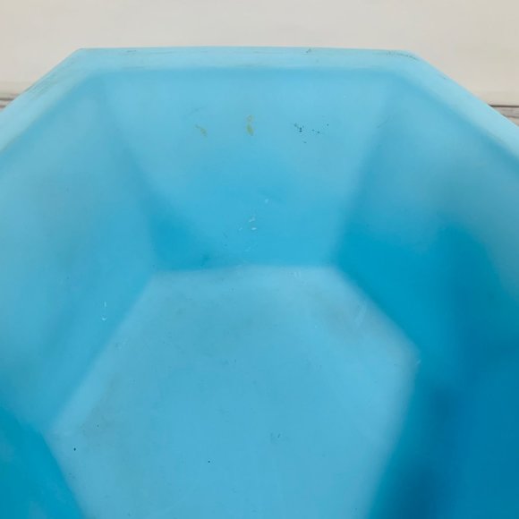 Vintage Fenton Blue Frost Floral 3D Dimensional Planter - Picture 4 of 11